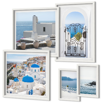 Set 5 slika u okviru Pogled na mediteransku Grčku
