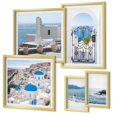 Set 5 slika u okviru Pogled na mediteransku Grčku