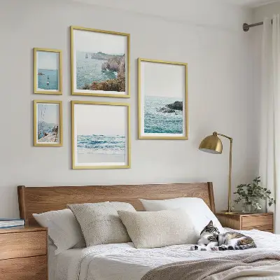 Set slika za iznad kauča s motivima mirnog mora plaža i litica