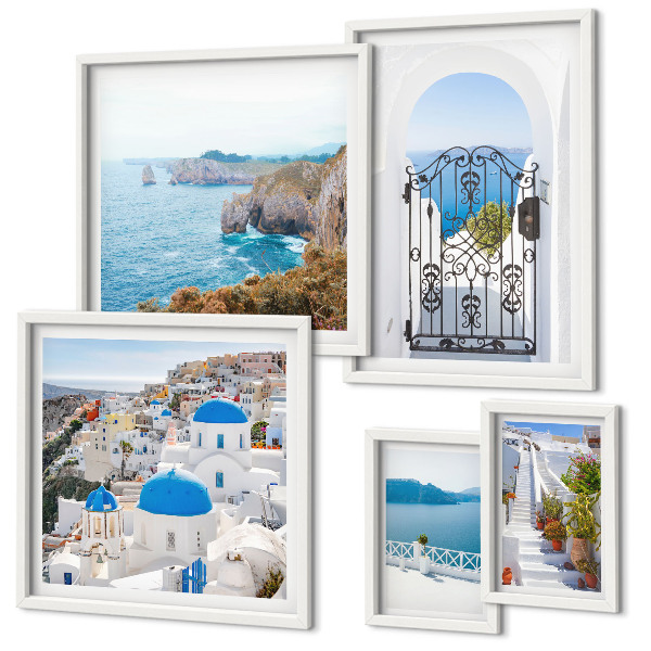 Poliptih u okviru Kuće na plavom moru Santorinija