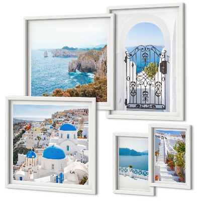 Poliptih u okviru Kuće na plavom moru Santorinija