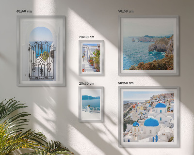 Poliptih u okviru Kuće na plavom moru Santorinija