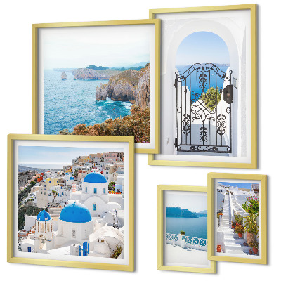 Poliptih u okviru Kuće na plavom moru Santorinija
