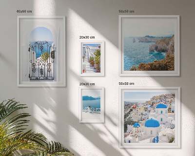 Poliptih u okviru Kuće na plavom moru Santorinija