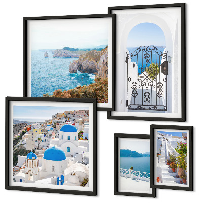 Poliptih u okviru Kuće na plavom moru Santorinija