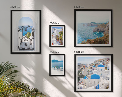 Poliptih u okviru Kuće na plavom moru Santorinija