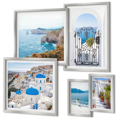 Poliptih u okviru Kuće na plavom moru Santorinija