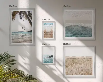 Opuštajući pogled na more set od 5 slika u okviru