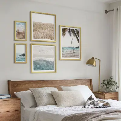 Opuštajući pogled na more set od 5 slika u okviru