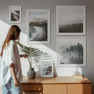 Set od 5 slika u okviru obalni krajolici i planinske šume