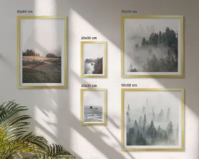Set slika iznad kauča prirodni motivi planina i mora