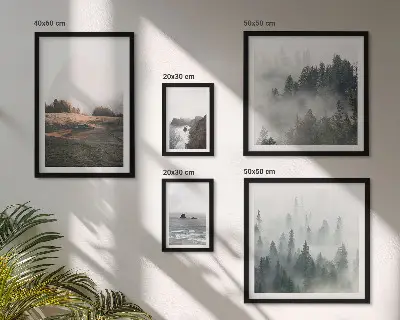 Set slika iznad kauča prirodni motivi planina i mora