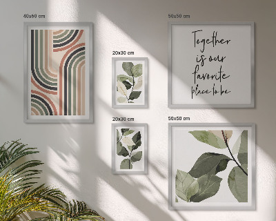 Set 5 slika u okviru Elegantna geometrija cvjetnih akcenata