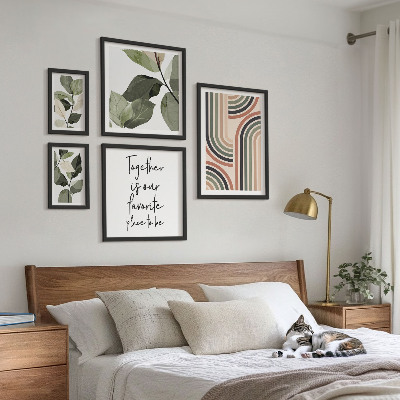Set 5 slika u okviru Elegantna geometrija cvjetnih akcenata