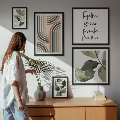 Set 5 slika u okviru Elegantna geometrija cvjetnih akcenata