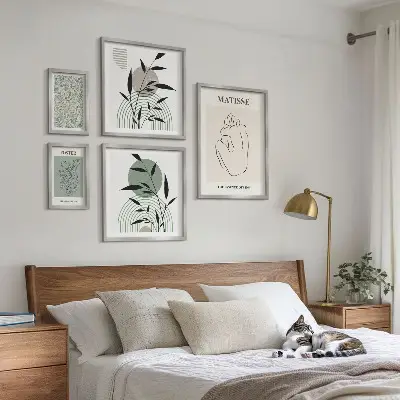 Poliptih u okviru elegantna grafika s motivom biljaka
