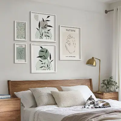 Poliptih u okviru elegantna grafika s motivom biljaka