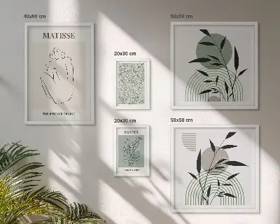Poliptih u okviru elegantna grafika s motivom biljaka