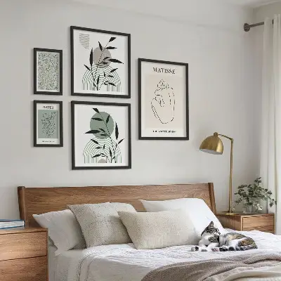 Poliptih u okviru elegantna grafika s motivom biljaka