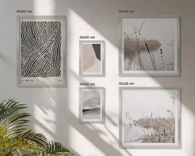 Set slika za iznad kauča minimalistička umjetnost s motivom prirode