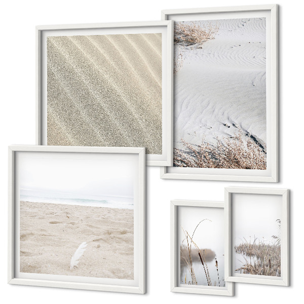 Set 5 slika u okviru Minimalistički motivi na plaži