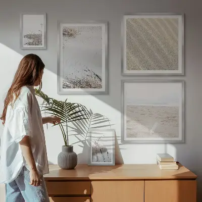 Set 5 slika u okviru Minimalistički motivi na plaži