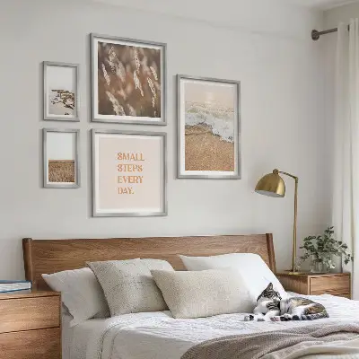 Set slika za iznad kauča citati o životu s motivima morskih krajolika
