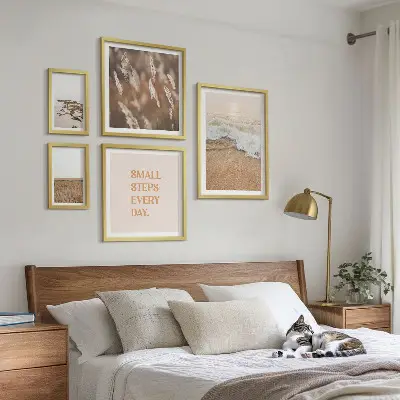 Set slika za iznad kauča citati o životu s motivima morskih krajolika