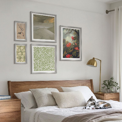 Set 5 slika u okviru Cvijeće ptice prirodni motivi