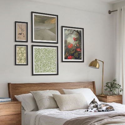 Set 5 slika u okviru Cvijeće ptice prirodni motivi