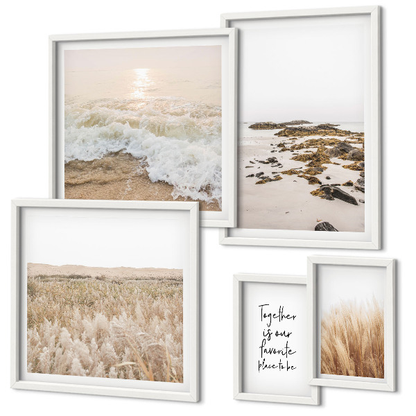 Set slika iznad kauča Prirodni krajolici plaža
