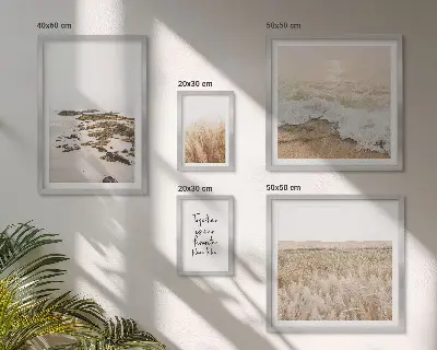 Set slika Prirodni krajolici plaža set za postavljanje iznad kauča