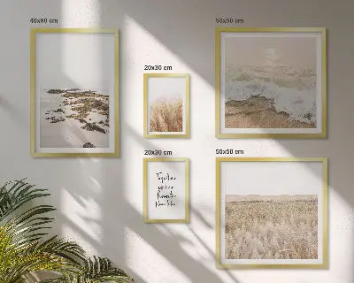 Set slika Prirodni krajolici plaža set za postavljanje iznad kauča