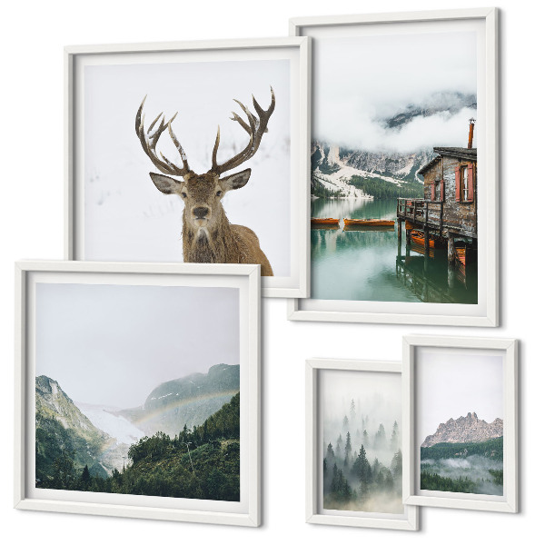 Set 5 slika u okviru Planinski prirodni krajolici
