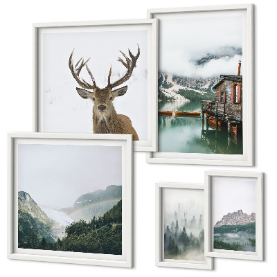 Set 5 slika u okviru Planinski prirodni krajolici