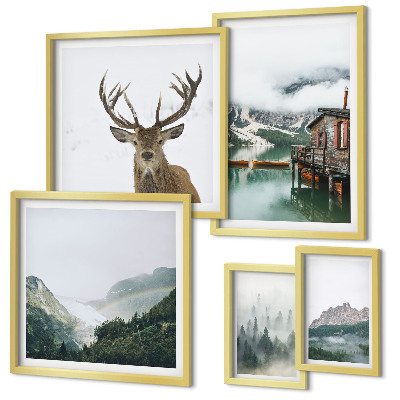 Set 5 slika u okviru Planinski prirodni krajolici