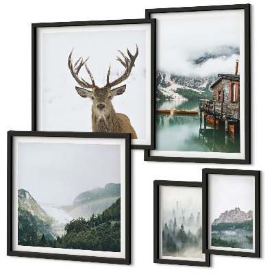 Set 5 slika u okviru Planinski prirodni krajolici