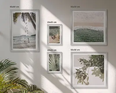Harmonija prirode tropskih plaža poliptih u okviru