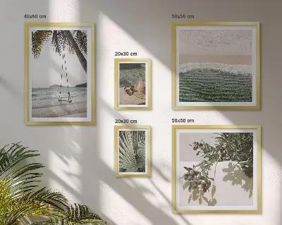 Harmonija prirode tropskih plaža poliptih u okviru