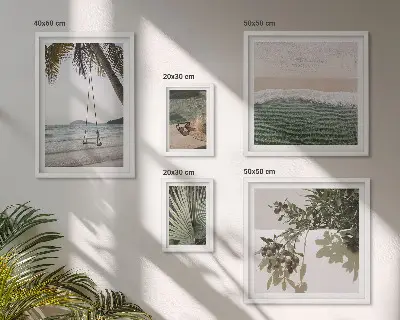 Harmonija prirode tropskih plaža poliptih u okviru