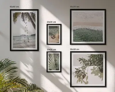 Harmonija prirode tropskih plaža poliptih u okviru
