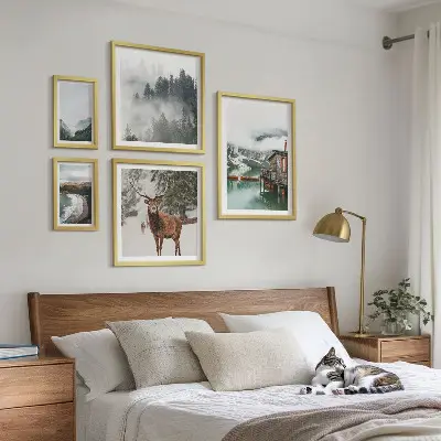 Set od 5 slika u okviru motiv prirode i divljih životinja u planinama