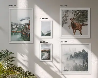 Set od 5 slika u okviru motiv prirode i divljih životinja u planinama