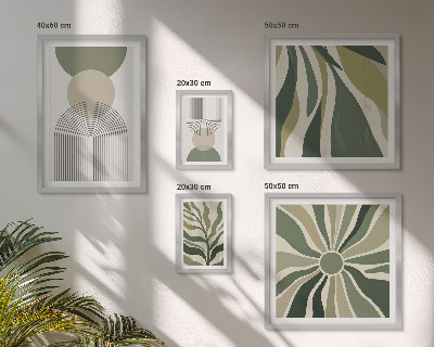 Set 5 slika u okviru Elegantne apstrakcije sa zelenilom