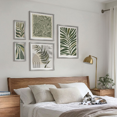 Set slika iznad kauča Moderni biljni uzorci