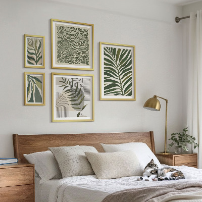 Set slika iznad kauča Moderni biljni uzorci