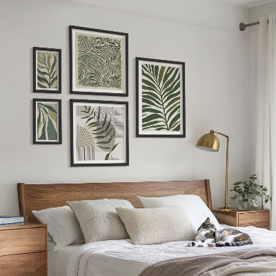 Set slika iznad kauča Moderni biljni uzorci