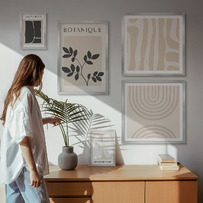 Set 5 slika u okviru Elegantna grafika biljaka