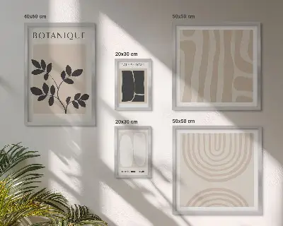 Set od 5 slika u okviru elegantna grafika s motivom biljaka