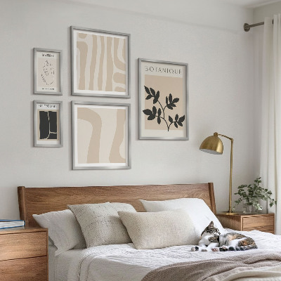 Set slika iznad kauča Elegantna apstraktna biljna grafika